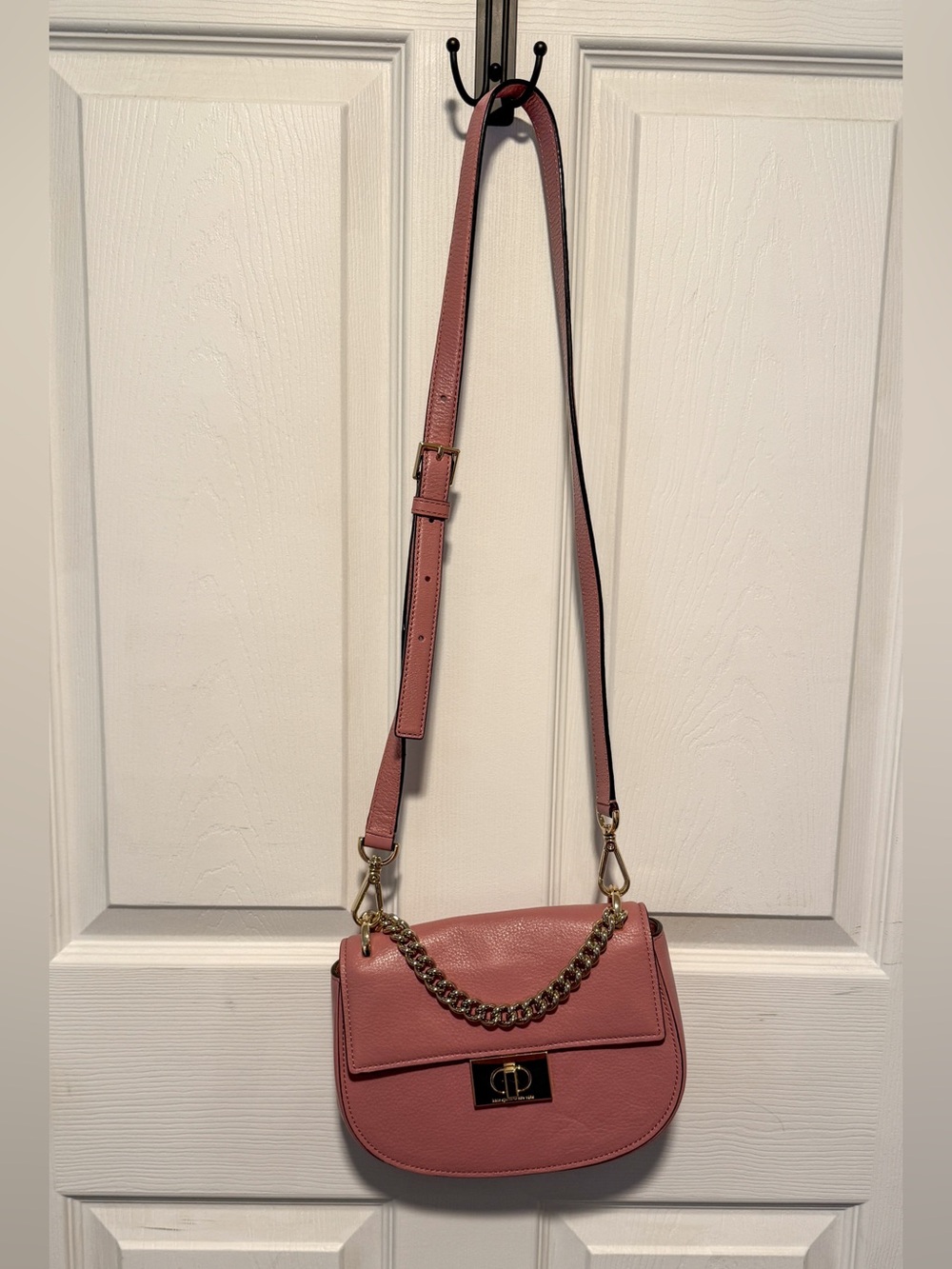 Kate Spade Greenwood Rita Dusty Rose Crossbody Shoulder Bag with Chain Accent